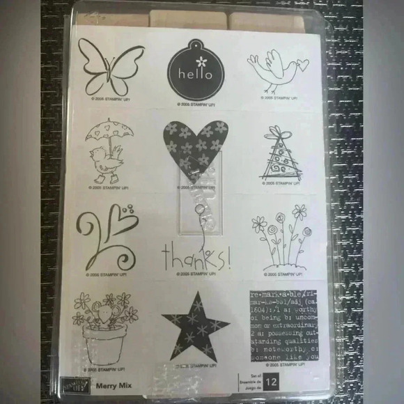 Stampin’ Up Merry Mix stamp set unmounted - Picture 1 of 2